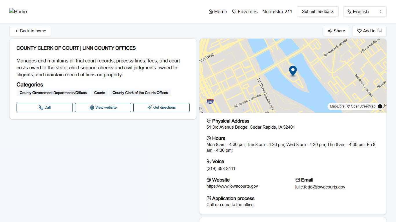 COUNTY CLERK OF COURT LINN COUNTY OFFICES