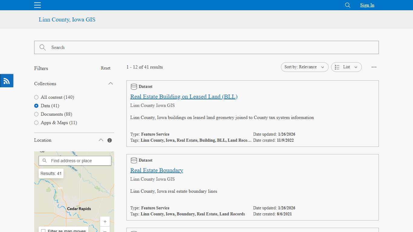 Linn County Iowa Open Data Portal