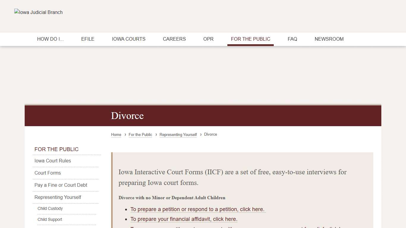 Divorce Iowa Judicial Branch